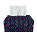 DNA Helix Pattern Print Rectangle Tissue Box Cover