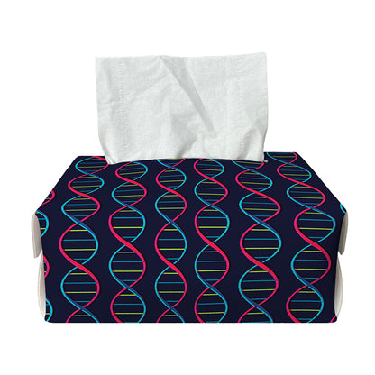 DNA Helix Pattern Print Rectangle Tissue Box Cover