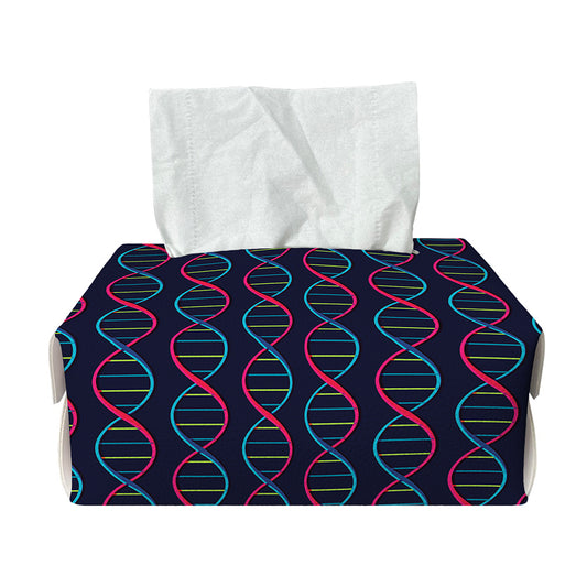 DNA Helix Pattern Print Rectangle Tissue Box Cover