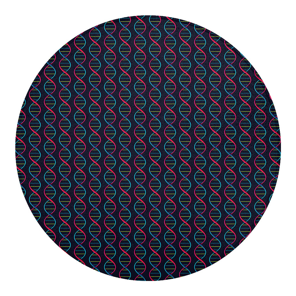 DNA Helix Pattern Print Round Blanket