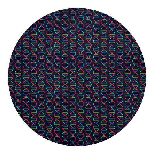 DNA Helix Pattern Print Round Blanket