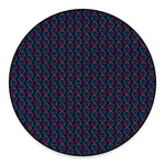 DNA Helix Pattern Print Round Floor Mat