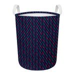 DNA Helix Pattern Print Round Laundry Basket