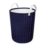 DNA Helix Pattern Print Round Laundry Basket