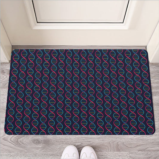 DNA Helix Pattern Print Rubber Doormat