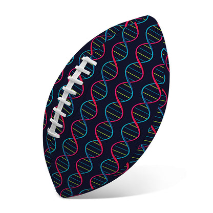 DNA Helix Pattern Print Rugby Ball