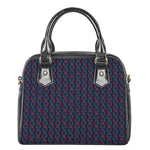 DNA Helix Pattern Print Shoulder Handbag