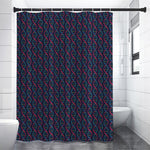 DNA Helix Pattern Print Shower Curtain