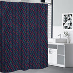 DNA Helix Pattern Print Shower Curtain