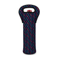 DNA Helix Pattern Print Single Neoprene Wine Tote