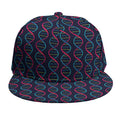 DNA Helix Pattern Print Snapback Cap