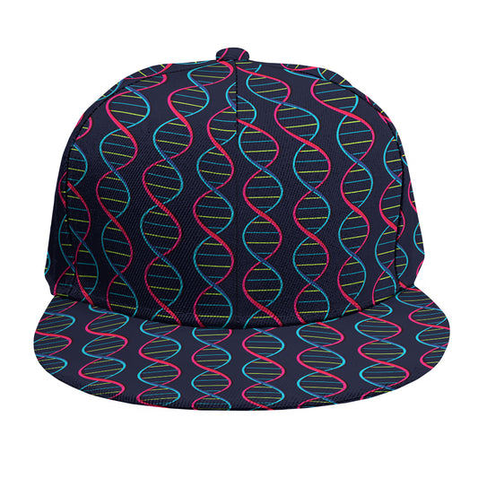 DNA Helix Pattern Print Snapback Cap