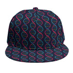DNA Helix Pattern Print Snapback Cap