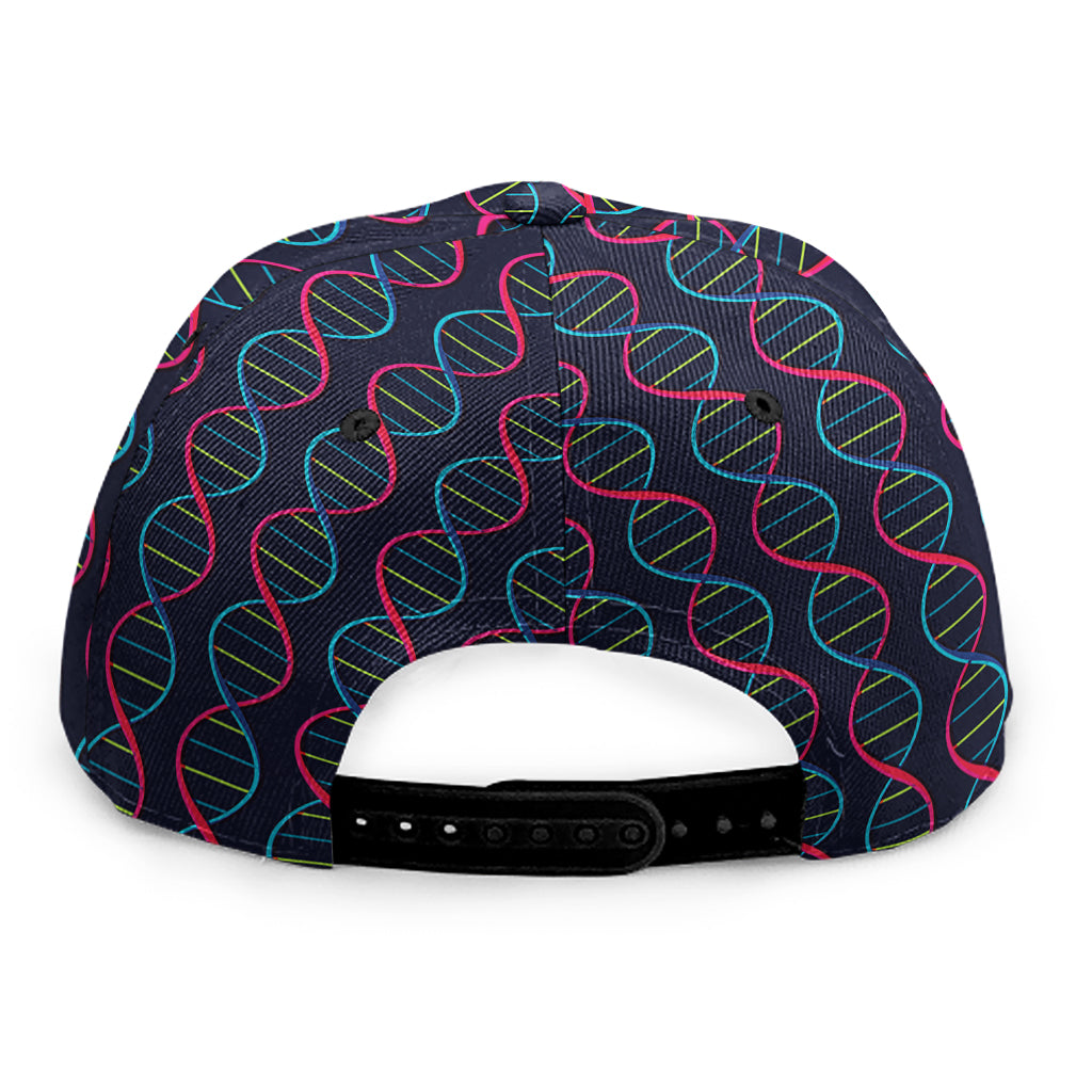DNA Helix Pattern Print Snapback Cap