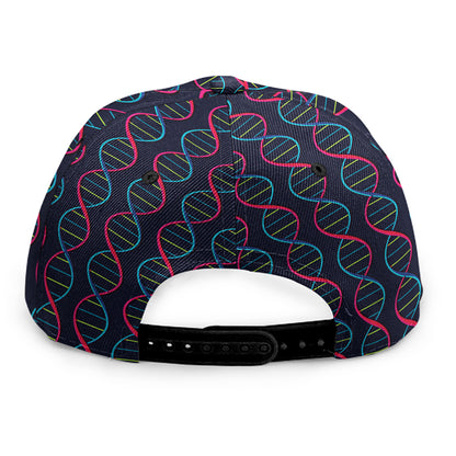 DNA Helix Pattern Print Snapback Cap