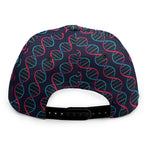 DNA Helix Pattern Print Snapback Cap
