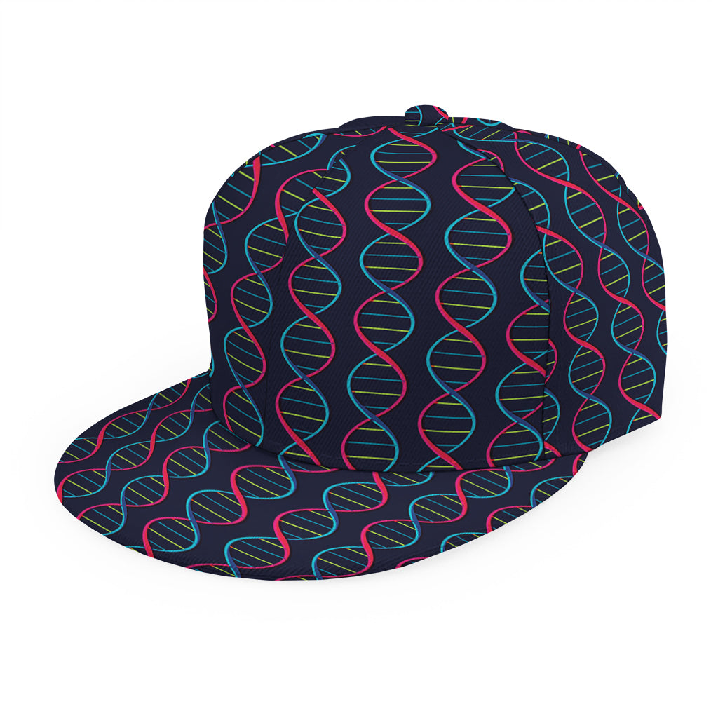 DNA Helix Pattern Print Snapback Cap
