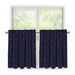 DNA Helix Pattern Print Tier Curtains