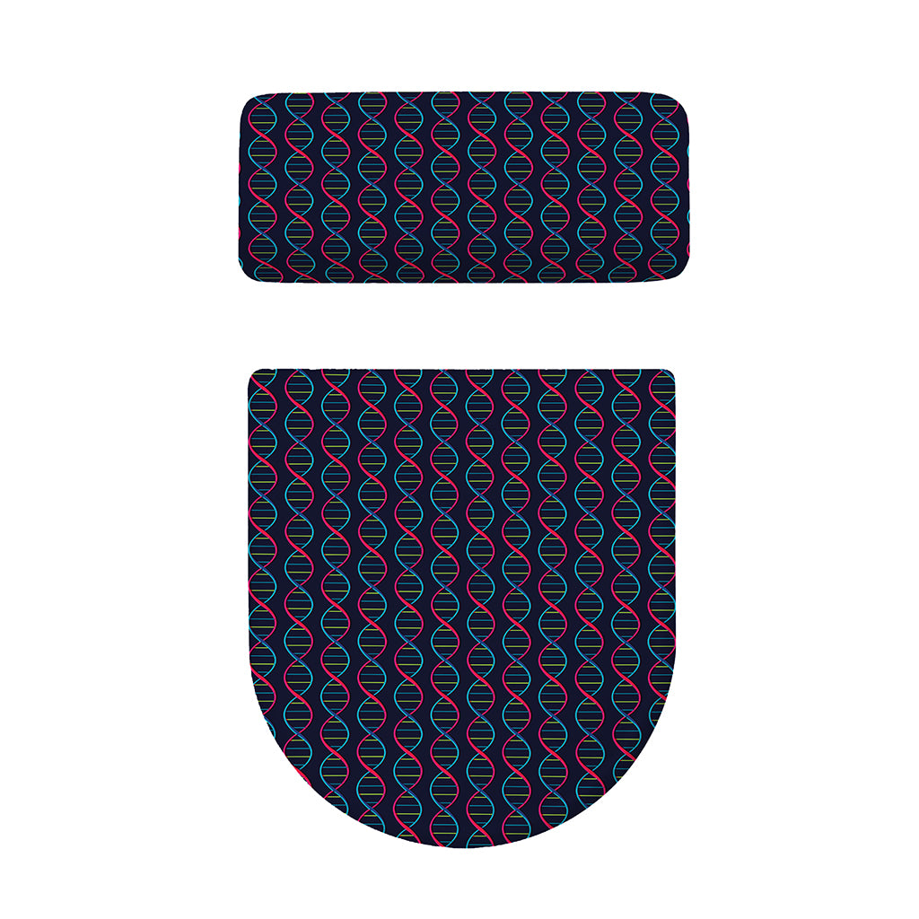 DNA Helix Pattern Print Toilet Lid And Tank Cover Set