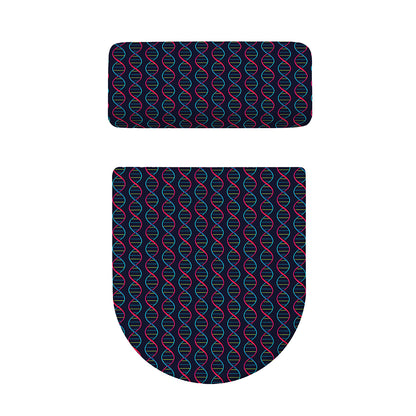 DNA Helix Pattern Print Toilet Lid And Tank Cover Set
