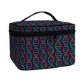 DNA Helix Pattern Print Travel Makeup Bag