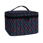 DNA Helix Pattern Print Travel Makeup Bag