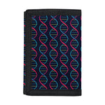 DNA Helix Pattern Print Trifold Wallet