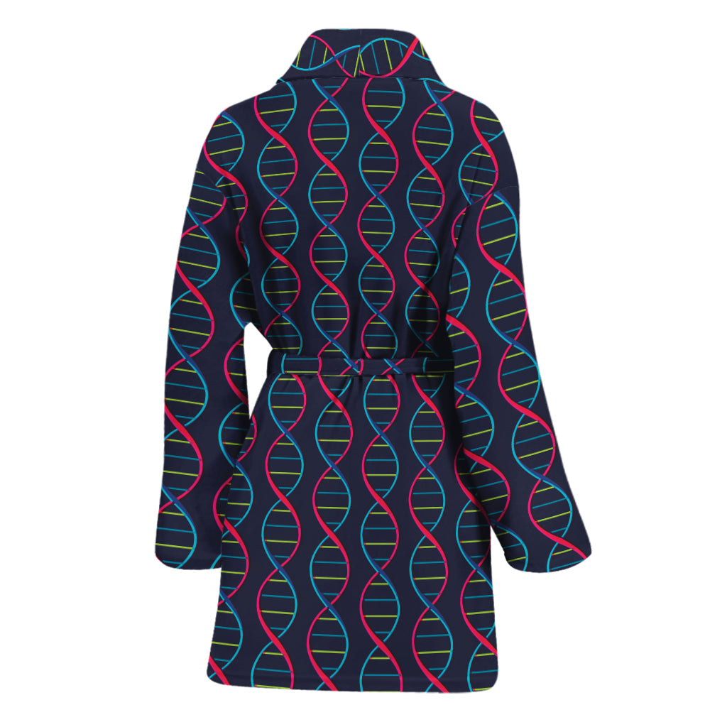 DNA Helix Pattern Print Women's Bathrobe