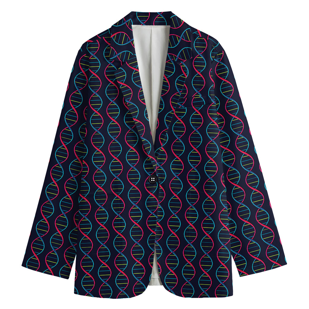 DNA Helix Pattern Print Women's Blazer