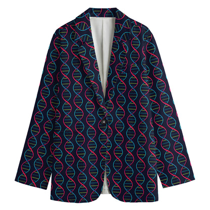 DNA Helix Pattern Print Women's Blazer