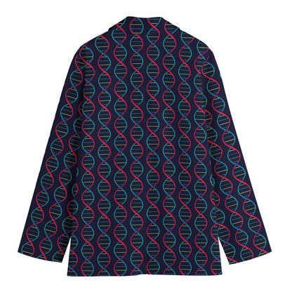 DNA Helix Pattern Print Women's Blazer