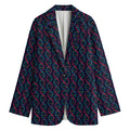 DNA Helix Pattern Print Women's Cotton Blazer