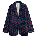 DNA Helix Pattern Print Women's Cotton Blazer