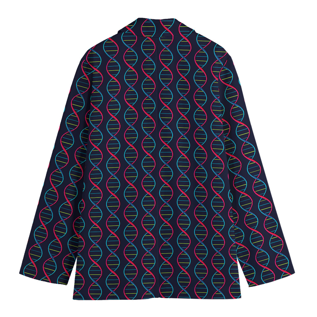 DNA Helix Pattern Print Women's Cotton Blazer