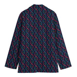 DNA Helix Pattern Print Women's Cotton Blazer