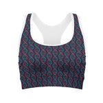 DNA Helix Pattern Print Women's Sports Bra