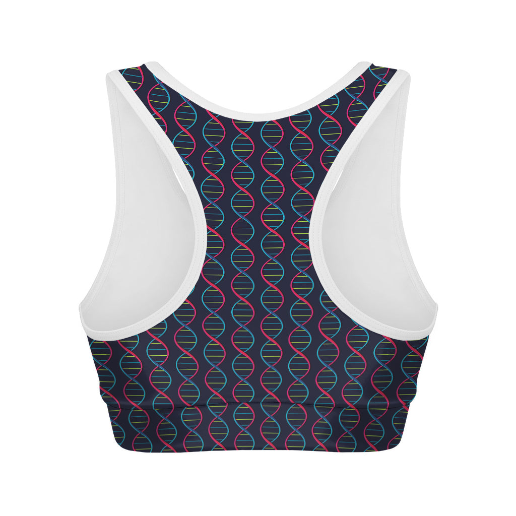 DNA Helix Pattern Print Women's Sports Bra