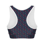 DNA Helix Pattern Print Women's Sports Bra
