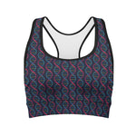 DNA Helix Pattern Print Women's Sports Bra