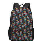 DNA Strands Pattern Print 17 Inch Backpack