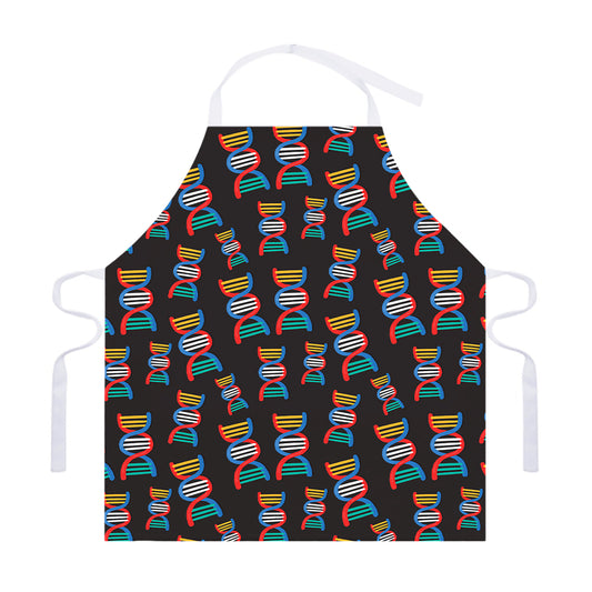 DNA Strands Pattern Print Adjustable Apron