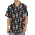 DNA Strands Pattern Print Aloha Shirt