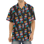 DNA Strands Pattern Print Aloha Shirt