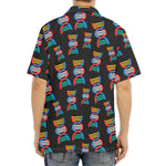 DNA Strands Pattern Print Aloha Shirt