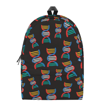 DNA Strands Pattern Print Backpack