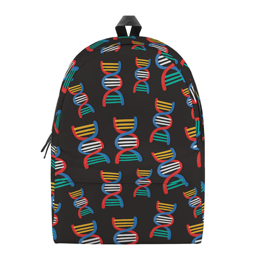 DNA Strands Pattern Print Backpack