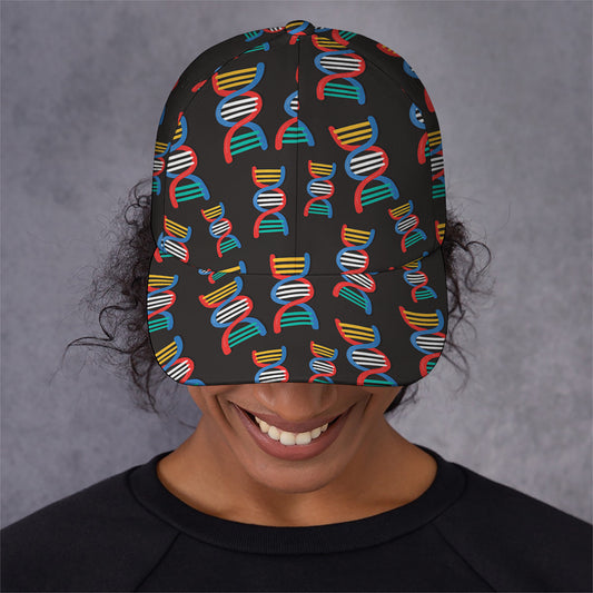 DNA Strands Pattern Print Baseball Cap