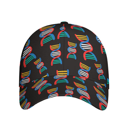 DNA Strands Pattern Print Baseball Cap
