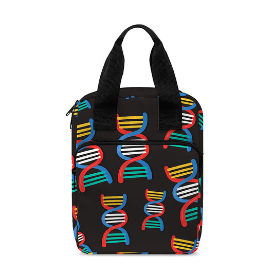 DNA Strands Pattern Print Bible Tote Bag