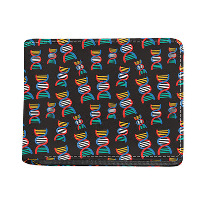 DNA Strands Pattern Print Bifold Wallet